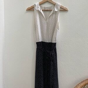 LOFT • Polka Dot Sleeveless Dress